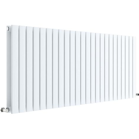 Balterley Edingale Square Horizontal Double Panel Radiator, 600mm x 1398mm - Satin White