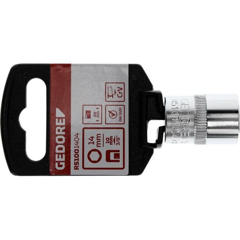 R51001404 Vaso para llave de vaso 3/8" hexagonal 14 mm longitud 28 mm (1/4)
