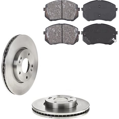 KIT FRENI ANTERIORI compatibile con KIA CARENS III MPV / SPACE WAGON (UN) - DISCHI + PASTIGLIE OEM: FDB4194 / 17640 /SOSTITUZIONE DIRETTA/BASSA POLVERE/SILENZIOSO (1/5)
