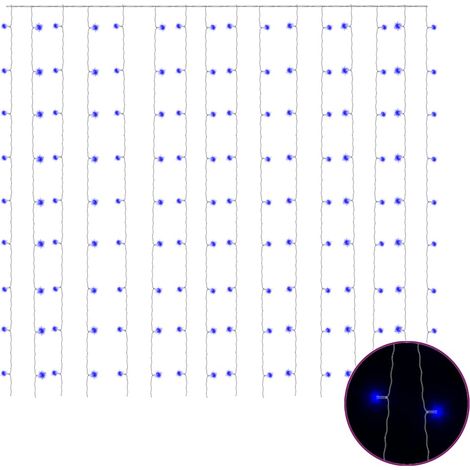 Rideaux lumineux à LED 3x3 m 300 LED Bleu 8 fonctions CFW65328 (1/5)