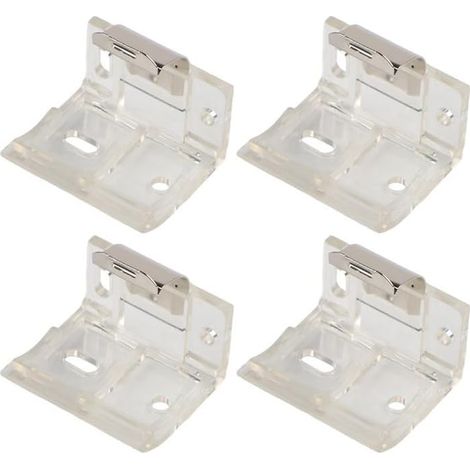 Set mit 4 Jalousiehalterungen – Befestigungsclips für Plissees und PVC-Jalousien – Kabellose Jalousiebefestigungen aus transparentem Kunststoff und Metall – 25 mm (1/5)