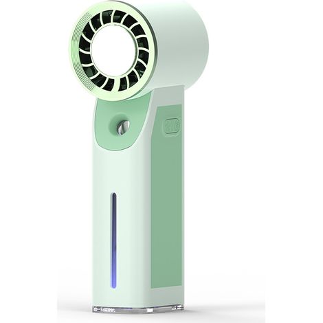 Tragbarer Kühlventilator mit grüner Eis-Turbine, USB-wiederaufladbar, ideal zur schnellen Kühlung und sofortigen Beruhigung (1/4)