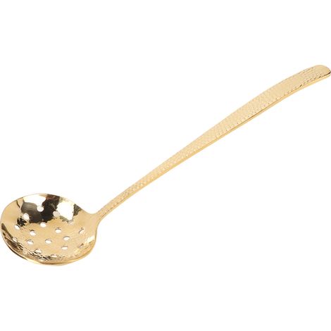 Louche à soupe en laiton, louche martelée à long manche faite à la main, passoire de cuisine entièrement en cuivre. (1/5)