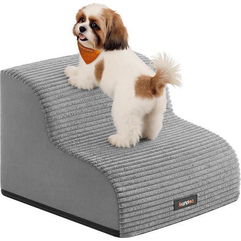 Hundetreppe, 2 Stufen, hochdichter Schaumstoff, waschbarer, rutschfester Bezug für Bett oder Sofa (1/5)