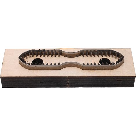 Matrice de découpe pour cuir C40 type A, base en bois épais, outil de découpe en acier à haute teneur en carbone, idéal pour le scrapbooking et le cuir. (1/5)