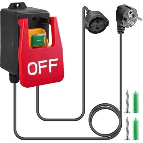 Interrupteur Marche/Arrêt Monophasé 250V, Interrupteur de Sécurité Électromagnétique avec Prise de Tension Zéro