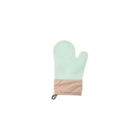 Lot de 2 Gants de Cuisine Silicone Antidérapante, Résistant à la Chaleur, Intérieur en Coton, Silicone Gants de Four Suspendable Parfaits pour Cuisson, Micro Onde, Barbecue (Vert)