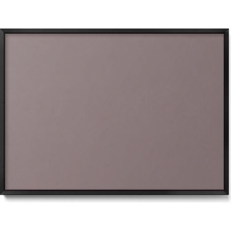 Tableau Magnétique en Métal pour Aimants - Motif Couleur marron clair - Minimaliste - Cadre Noir - 70x50 cm - Tableau Métallique Aimanté