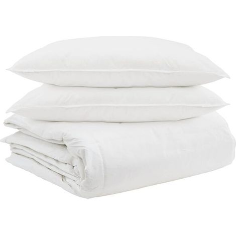 Ensemble trois pièces housse de couette et taie d'oreiller en duvet de canard blanc (1/5)