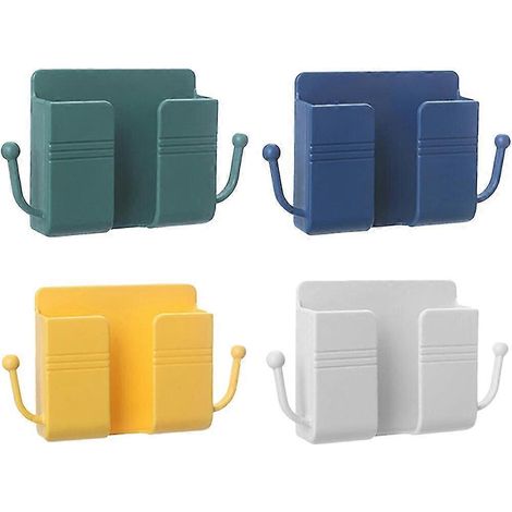 Lot de 4 supports muraux pour téléphone, étagère, support adhésif pour télécommande (1/3)