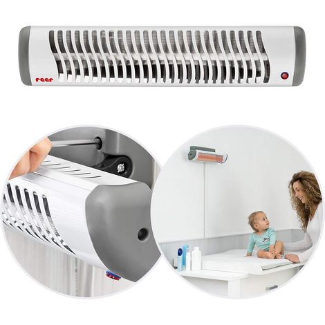 Reer EasyHeat - Lampada riscaldante da parete per bambini, design compatto