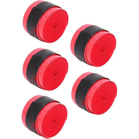 Lot de 5 bandes adhésives pour poignée d'arc, absorbant la transpiration et antidérapantes, pour arcs à poulies et arcs classiques (rouge). (1/5)