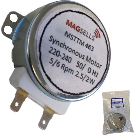 Moteur de plateau (481236158449, DA31-10107C) Four micro-ondes ARISTON HOTPOINT, BAUKNECHT, BRANDT, CYLINDA, IGNIS, IKEA WHIRLPOOL, INDESIT, KITCHENAID, LADEN, PRIVILEG, SHARP, V-ZUG, WHIRLPOOL