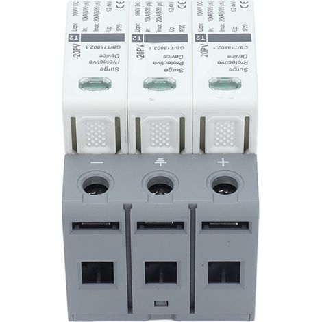 Parafoudre photovoltaïque triphasé 10-20 kA 1000 V CC (1/5)