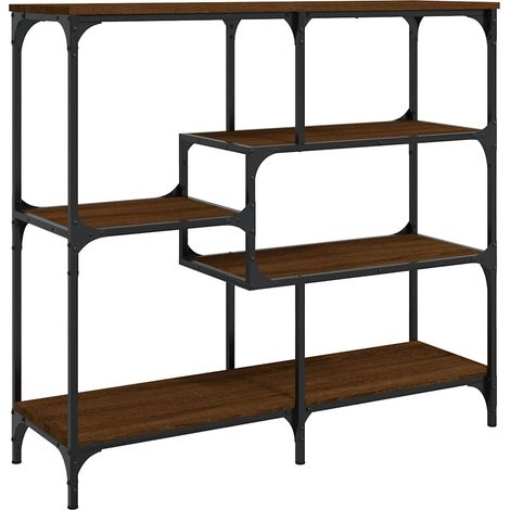 Table console，Table d'appoint，Bout de canapé，Meuble d'entrée chêne marron 103x32x95 cm bois d'ingénierie