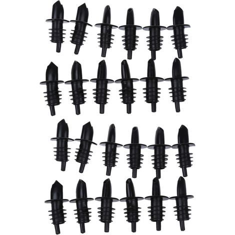 24pcs plastique flux de bouteilles d'alcool verseur Bar boissons de cocktail de vin (1/4)