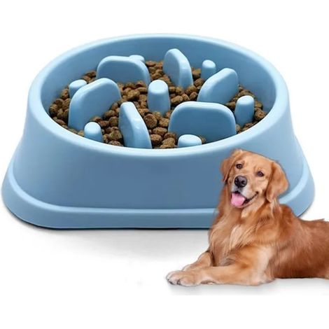 Gamelle Anti Glouton Chat,Gamelle Anti Glouton Chien Favorise la Digestion de l'animal, Anti Vomissements (1/4)