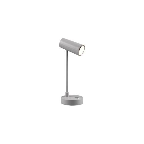 Lampe de bureau LENNY grise LED sans fil USB‑C tactile