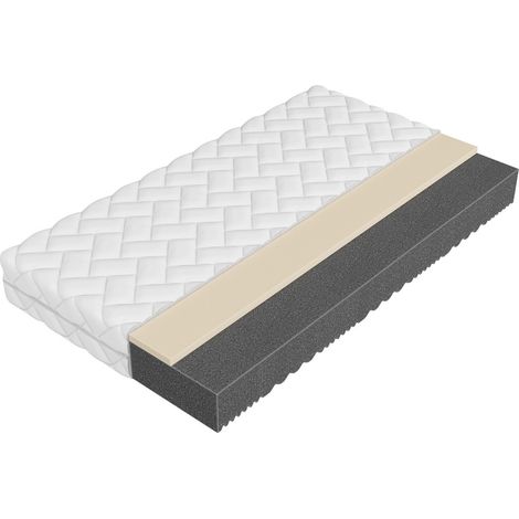 Matelas ComfiDream Uno III , Mousse de polyuréthane, Mousse de polyuréthane, Matériau viscoélastique, Respirant, À deux côtés (1/2)