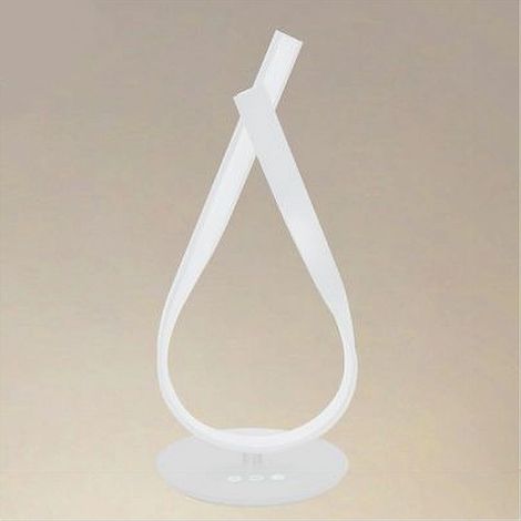 TrAdE Shop Traesio - Lume Intrecciato Led Bianco 12 Watt Lampada Da Tavolo Moderno Doppia Luce 32705 - (1/3)