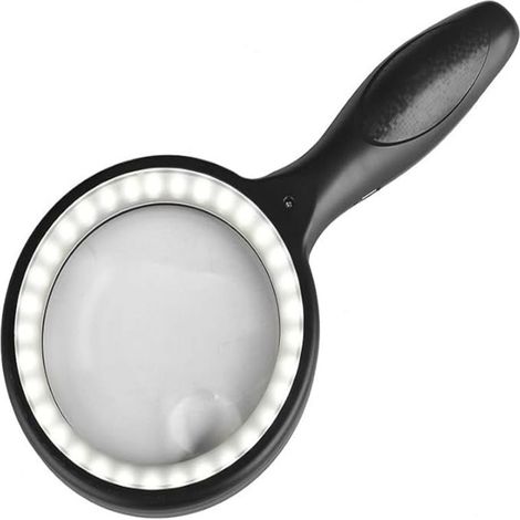 Loupe de Poche Haute Définition avec Lumière LED - Grossissement 30x et 60x, Rechargeable par USB, Légère et Ergonomique, Idéale pour Seniors et Enfants (1/5)