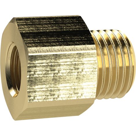 Riegler Reduziernippel lang, G 1/2 a., G 3/4 i., SW 32, Messing (1/3)