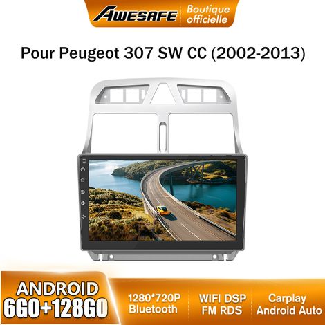 AWESAFE Autoradio Android 13 pour Peugeot 307 307CC 307SW (2002-2013) 6Go+128Go 9'' Écran Tactile Carplay Android Auto GPS WiFi (1/5)