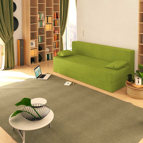 Baldiflex Divano Letto Morbido TreTris 3 Posti che diventa 3 Posti letto colore Verde (1/4)