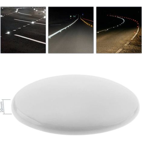 Riflettore stradale rotondo in ceramica bianco 10 cm (1/3)