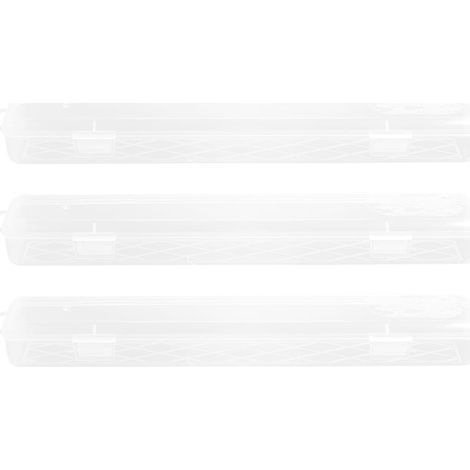 Lot de 3 boîtes de rangement en plastique transparent pour pinceaux de peinture, aquarelle, stylos, papeterie (1/5)