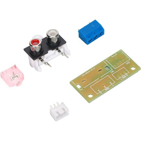 Carte adaptateur audio entrée sortie plaque câblage prise 3,5 mm socle bloc terminal PCB 45x20mm (1/5)
