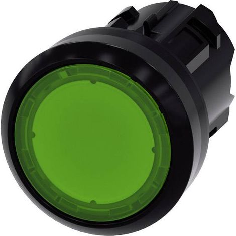 Siemens 3SU10010AB400AA0 3SU1001-0AB40-0AA0 Bouton-poussoir lumineux à rappel actionneur plat, colle (1/2)