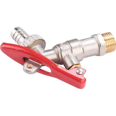 Robinet d'eau verrouillable en laiton, filetage 1/2", pour la maison, l'extérieur et le jardin (1/5)