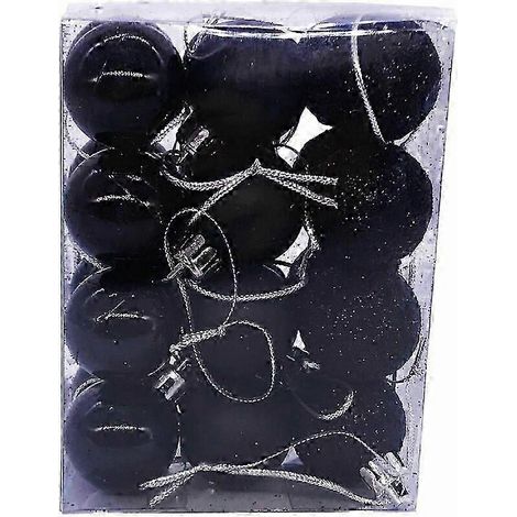 Boules de Noël décoratives pour sapin - décorations de sapin de Noël noires à suspendre (1/5)