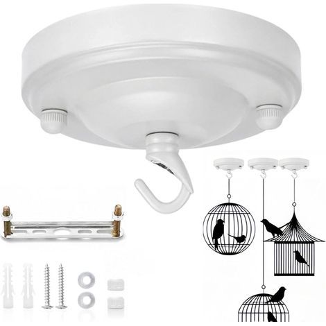 Cache Câble Plafond, Blanc Rond Couvre-lampe Plafond (1/5)
