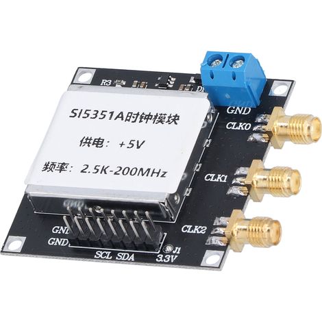 Module générateur de signal d'horloge SI5351, générateur de fréquence à ondes carrées à faible bruit pour la fréquence du signal (1/5)