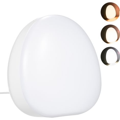 Lámpara de mesilla LED de 10 W CC 5 V, puerto de carga USB-C, 10 niveles de brillo ajustables, 3 colores, temperatura de color variable, portátil, ideal para la sala de estar, el dormitorio o la ofici (1/5)