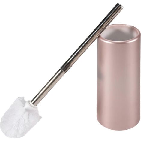 Brosse et support de toilette en acier inoxydable - Ensemble de nettoyage pour cuvette de toilettes (Or rose) Or rose (1/5)