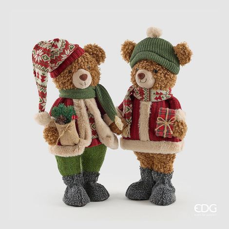EDG Enzo De Gasperi Decori Orso Mountain Ass. H52 cm 1 Pz – Decorazione di Natale