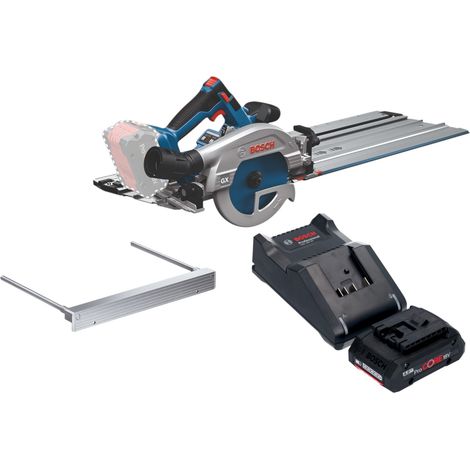 Sega circolare a batteria Bosch GKS 18V-57-2 GX Professional 18 V 165 mm Brushless + 1x batteria ProCORE da 4,0 Ah + caricabatterie + guida di taglio (1/5)