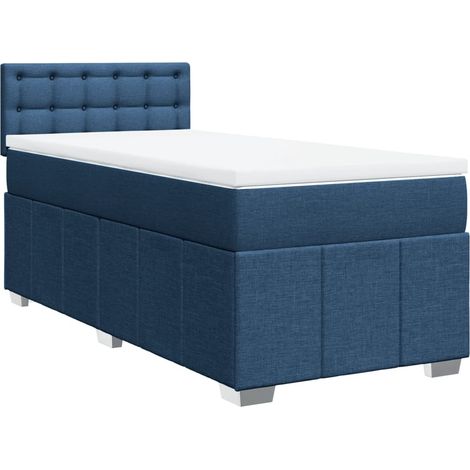 Maison Exclusive - Giroletto a Molle con Materasso Blu 100x200 cm in Tessuto (1/5)