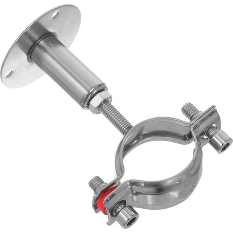 2 Pièces Support Mural Réglable pour Tuyau Acier Inoxydable Fixation Plafond Robuste pour Tube Lot Vis et Chevilles Maintien Anti (1/4)