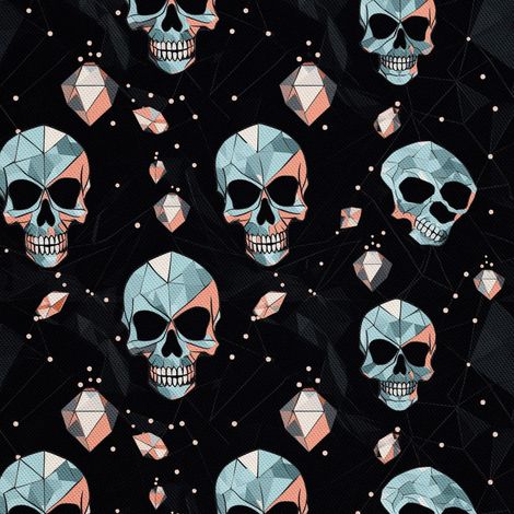 Tela Oxford decorativa para exteriores - Motivo de calavera I DX4389 (1/5)