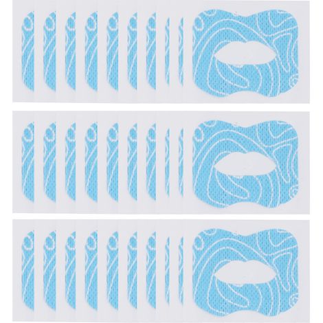 30 bandes de sommeil pour enfants - Aide à la respiration nasale nocturne - Réduit la respiration buccale - Lot de 30 - Bleu (1/5)