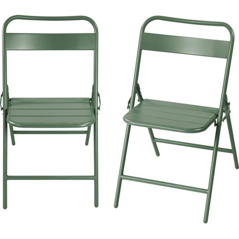 sweeek - 2er-Set klappbare Gartenstühle aus Stahl (1/5)