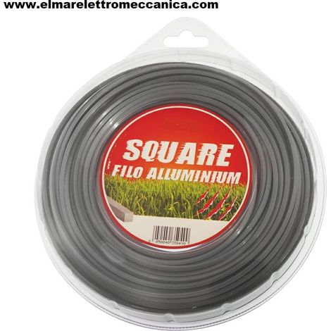 Filo per decespugliatore Blister filo Grigio Ossido Alluminio Tondo diametro 2.4 mm Lunghezza 90 metri 600489