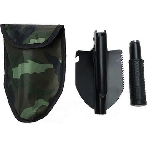 Pelle multifonctionnelle d'extérieur pliable et portable à ceinture pour creuser la boue et couper des arbres, outils de randonnée, de camping et de survie de voyage (1/5)