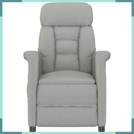 348408 Chaise de massage Gris clair 70.5 x 96.5 x 95 cm Polyester (1/5)