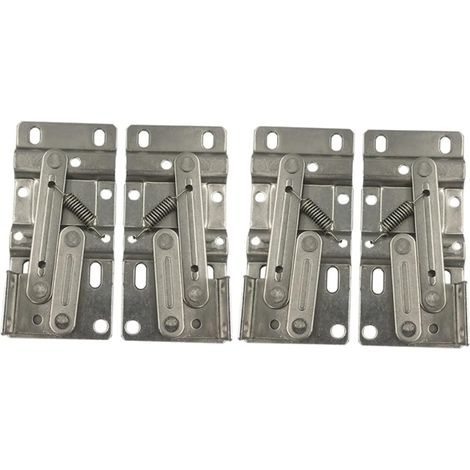 Kit de réparation de meubles de cuisine comprenant 4 charnières à ressort à 45 degrés pour portes de placard, plateaux basculants et pivotants. (1/5)