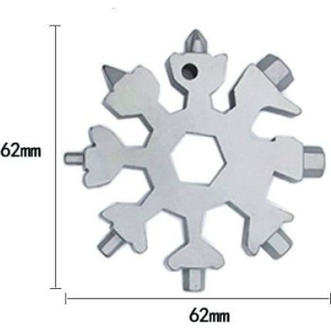 Argent - 62x62mm - Clé multifonction 18 en 1 clé Allen tire bouchon pour l'extérieur clé multifonctionnelle c (1/4)